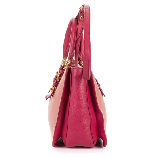 Two color Pushlock Tote Schultertasche - Image 3