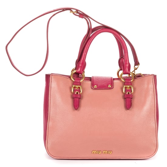 Two color Pushlock Tote Schultertasche - Image 5