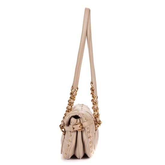 Turn Lock Studded Flap Schultertasche - Image 3
