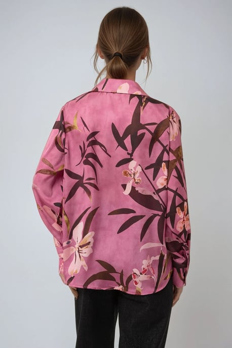 Satin Bedruckte Langarmbluse - Image 5