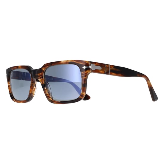 Persol PO3272S 123556 Sonnenbrille mit Streifenmuster in Schwarz, Braun und Hellblau - Image 2