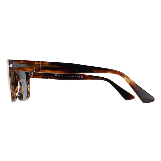 Persol PO3272S 123556 Sonnenbrille mit Streifenmuster in Schwarz, Braun und Hellblau - Image 3