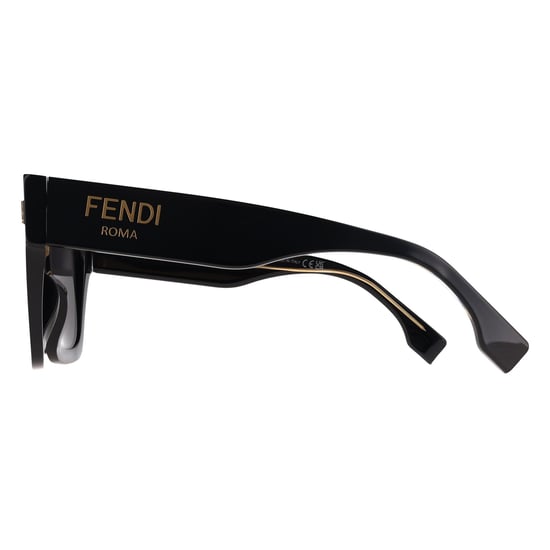 Fendi FE40101I Fendi Roma 01A glänzend schwarz rauchgrau Sonnenbrille - Image 3