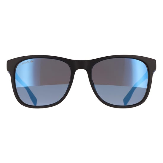 Lacoste L6031S 002 matt schwarz sild grau blau Spiegel Sonnenbrille - Image 1