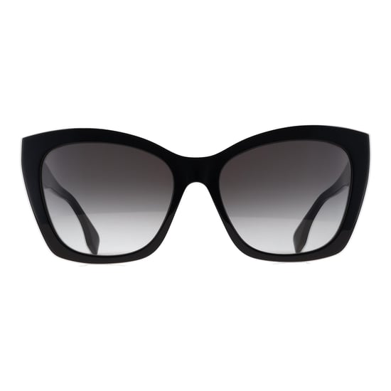 Fendi FE40151I Lettering 01B glänzende schwarze rauchgraue Sonnenbrille mit Farbverlauf - Image 1