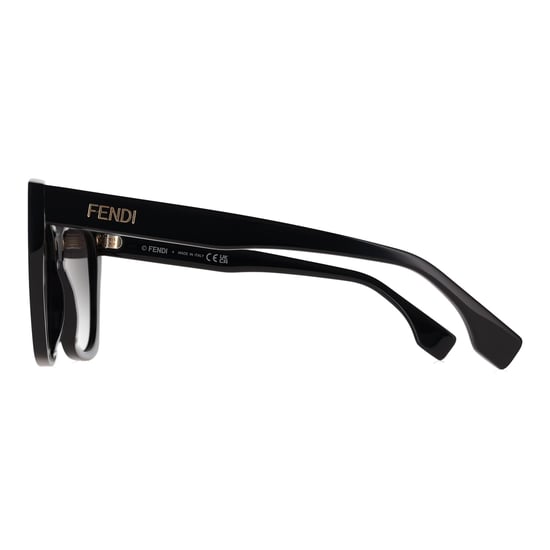 Fendi FE40151I Lettering 01B glänzende schwarze rauchgraue Sonnenbrille mit Farbverlauf - Image 3