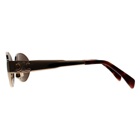 Celine CL40235U Metall Triomphe 28E glänzend gelb gold braun silber Spiegel Sonnenbrille - Image 3