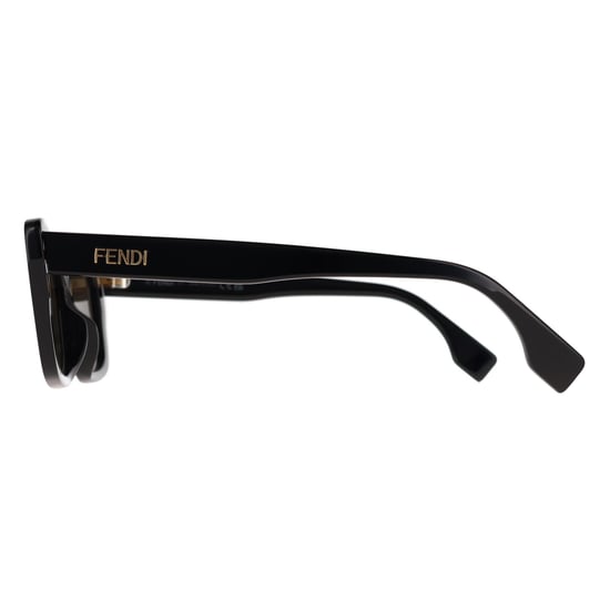 Fendi FE40185I Lettering 01N glänzend schwarz grün Sonnenbrille - Image 3