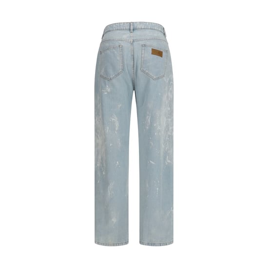 MM6 Blaue Baumwoll-Jeans im geraden Schnitt - Image 2