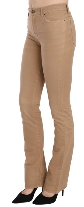 Just Cavalli Braune Baumwoll-Stretch-Hosen mit mittlerer Taille - Image 3