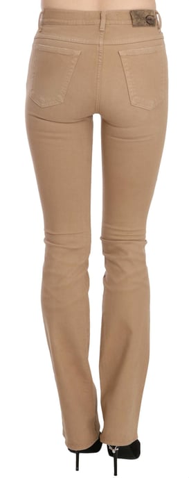 Just Cavalli Braune Baumwoll-Stretch-Hosen mit mittlerer Taille - Image 4