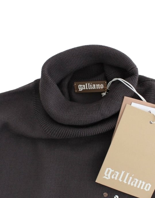 John Galliano Pull en coton à col roulé marron pour femme - Image 6