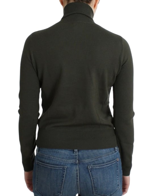 John Galliano Grüner Wollpullover mit Rollkragen - Image 3
