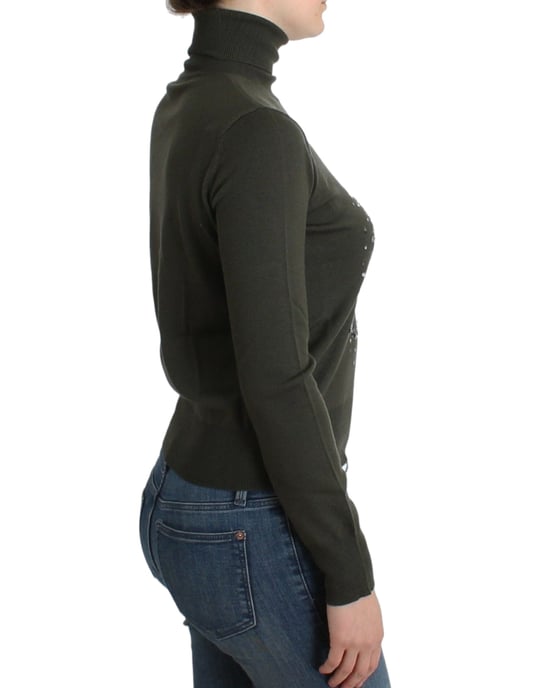 John Galliano Grüner Wollpullover mit Rollkragen - Image 4