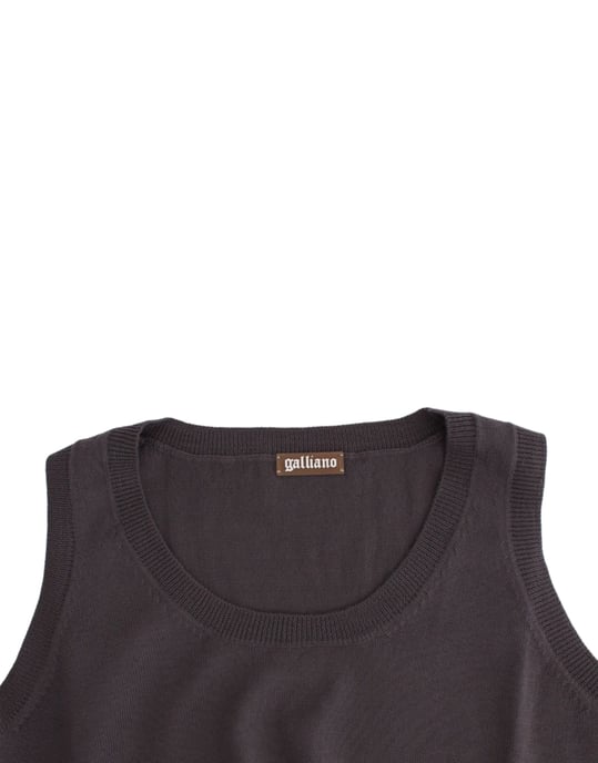 John Galliano braunes Strick-Top - Image 6