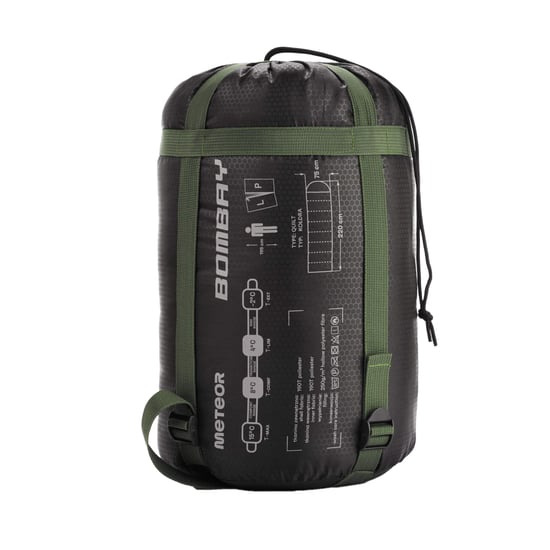 Meteor - Schlafsack "Bombay" (Schwarz/Dunkelgrün) - Image 6