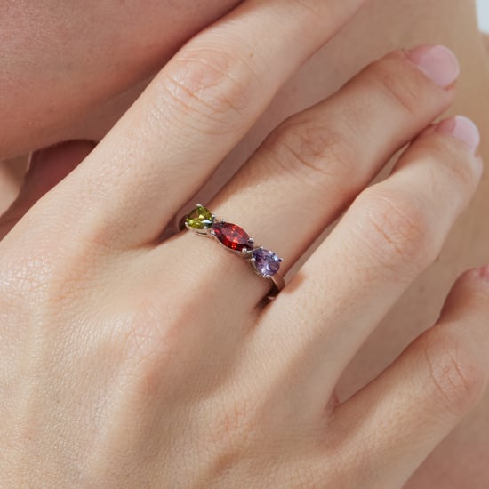 Luxenter-Ring aus Metalllegierung und mehrfarbigem Zirkonium, verarbeitet mit Rhodium - Prazma - Image 4