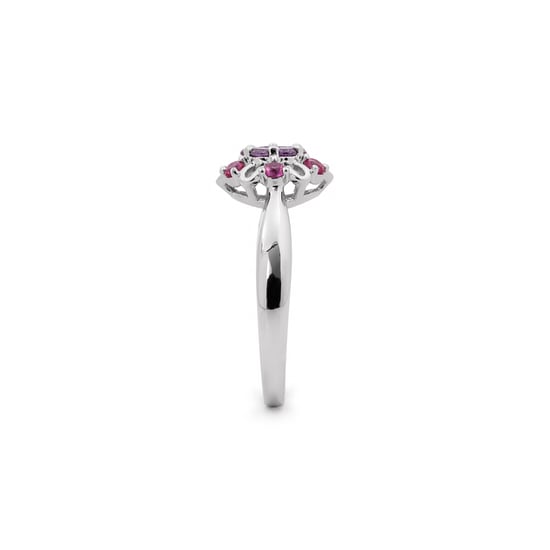 Luxenter-Ring aus Metalllegierung und mehrfarbigem Zirkonia in Rhodium - Goryah - Image 3
