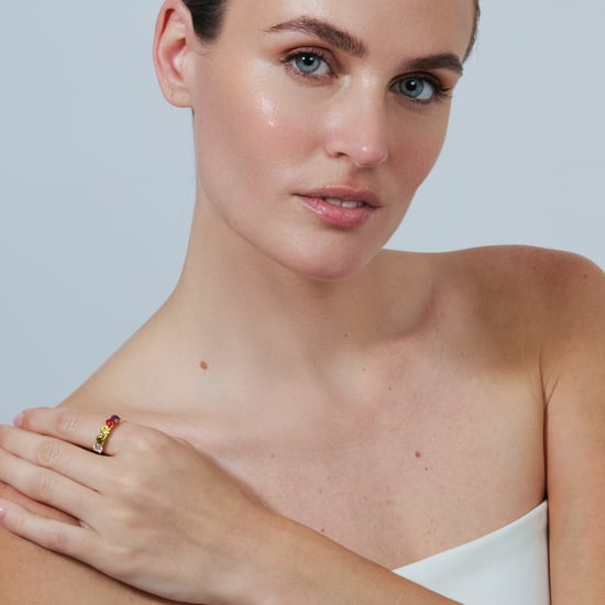 Luxenter-Ring aus Metalllegierung und mehrfarbigem Zirkonia mit Rhodium - Mund - Image 5