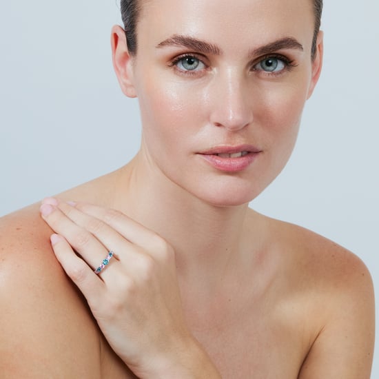 Luxenter-Ring aus Metalllegierung und mehrfarbigem Zirkonia mit Rhodium - Zebe - Image 2