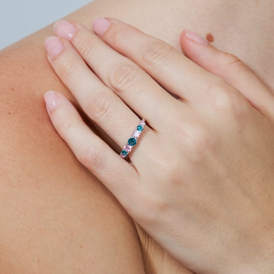 Luxenter-Ring aus Metalllegierung und mehrfarbigem Zirkonia mit Rhodium - Zebe - Image 4