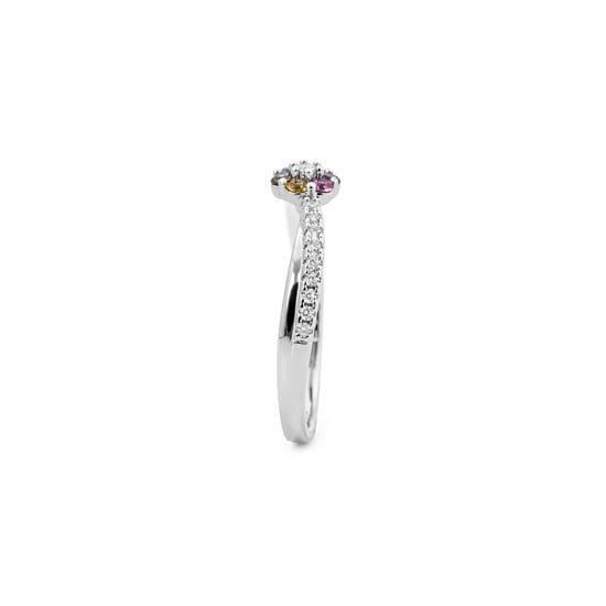 Luxenter-Ring aus Metalllegierung und mehrfarbiger Zirkonia-Rhodium-Finish – Zetrana - Image 3
