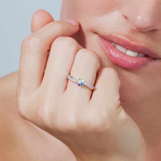 Luxenter-Ring aus Metalllegierung und mehrfarbiger Zirkonia-Rhodium-Finish – Zetrana - Image 4