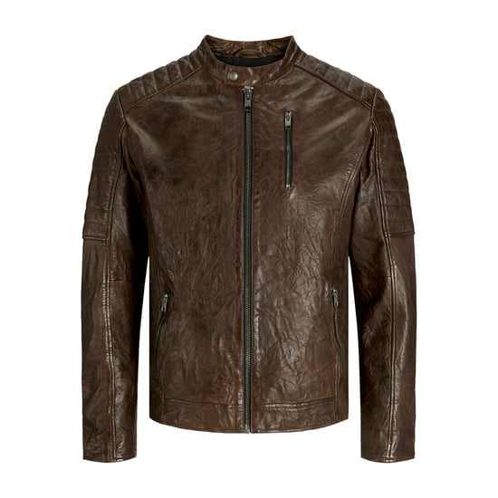 Jack & Jones Richard Leather Jacket Braun - Image 1