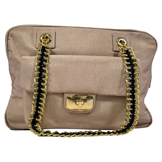 Ich liebe die Moschino Schultertasche mit Kette aus rosa Baumwolle - Image 1