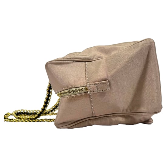 Ich liebe die Moschino Schultertasche mit Kette aus rosa Baumwolle - Image 4