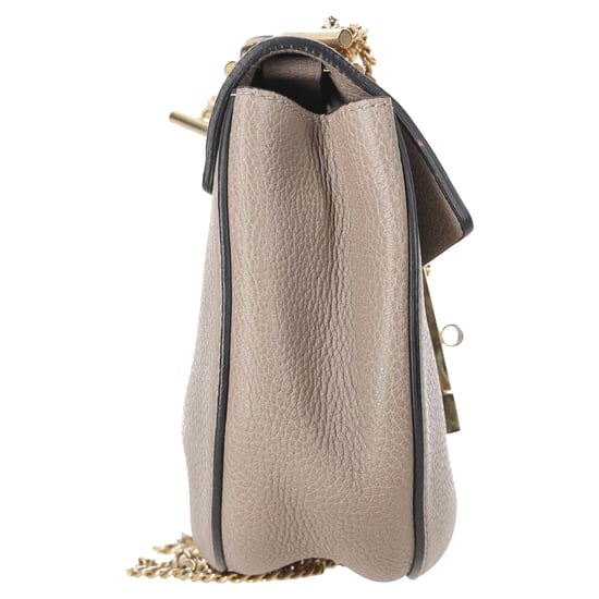 Chloé Pebbled Small Drew Bag aus beigem Leder - Image 4