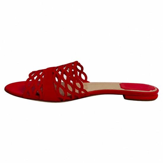 Dior Tattoo Lasercut Slide Sandalen aus rotem Leder - Image 5