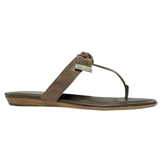 Tod's Zehentrenner-Sandalen mit Schleifenakzent in braunem Wildleder - Image 1