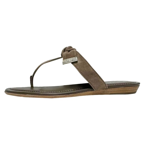 Tod's Zehentrenner-Sandalen mit Schleifenakzent in braunem Wildleder - Image 5