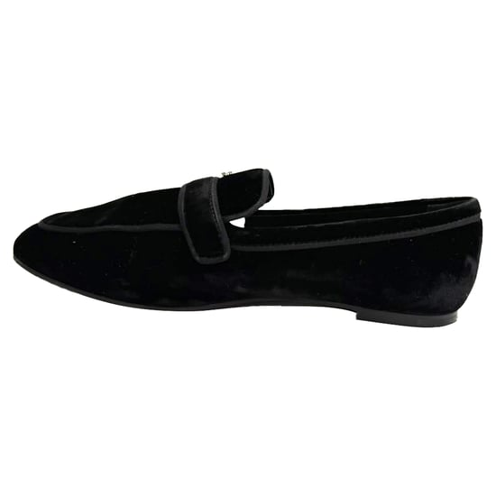 Tod's Loafer mit Kristallverzierungen in schwarzem Samt - Image 4