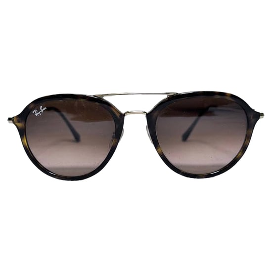 Ray-Ban RB4253 Doppelsteg-Aviator-Sonnenbrille aus braunem Acetat - Image 1