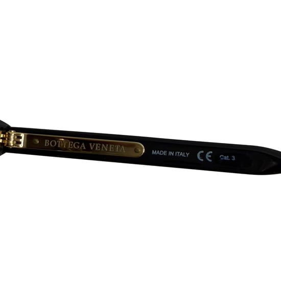 Runde getönte Sonnenbrille von Bottega Veneta aus schwarzem Acetat - Image 5