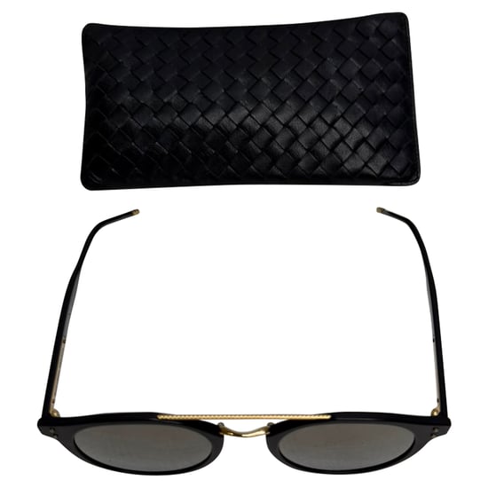 Runde getönte Sonnenbrille von Bottega Veneta aus schwarzem Acetat - Image 6