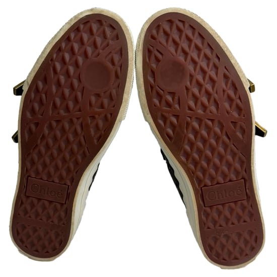 Chloé Nietenbesetzte High-Top-Sneaker aus schwarzem Leder - Image 6