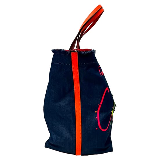 Christian Louboutin Frangibus Tote Bag aus marineblauem Denim - Image 3