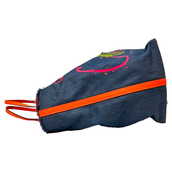 Christian Louboutin Frangibus Tote Bag aus marineblauem Denim - Image 4