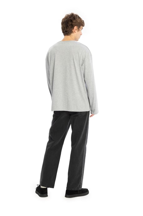 Komfort Fit Langarm T-Shirt mit Rundhalsausschnitt aus Baumwolle - Image 5