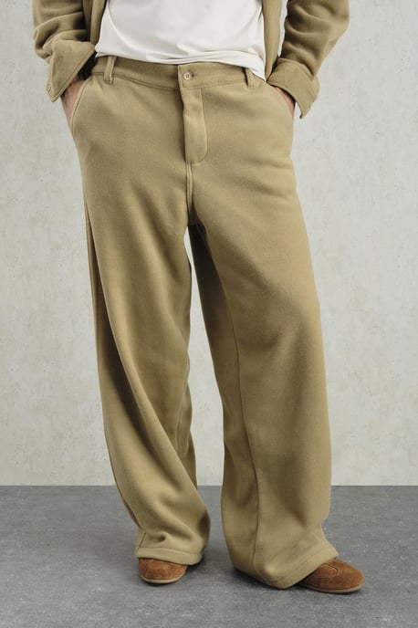 Strukturierte Weite-Hosen mit Knopfverschluss - Image 2