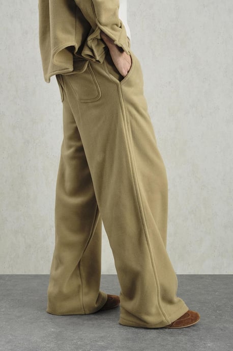 Strukturierte Weite-Hosen mit Knopfverschluss - Image 3