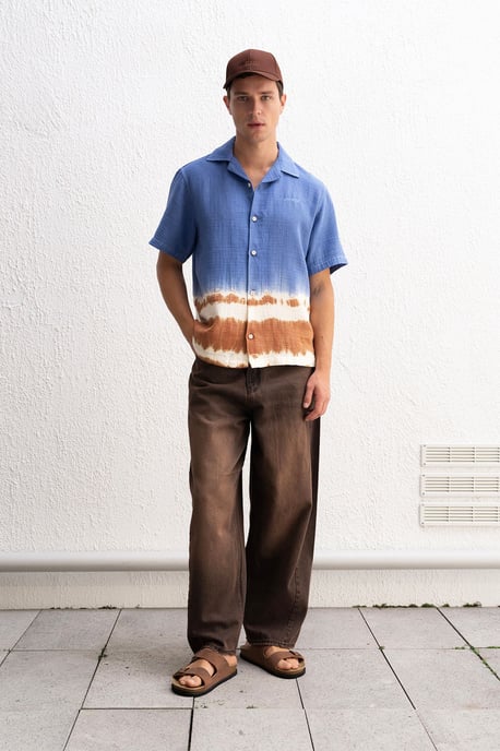 Batik Kurzarm-Hemd mit Knopfleiste - Image 2