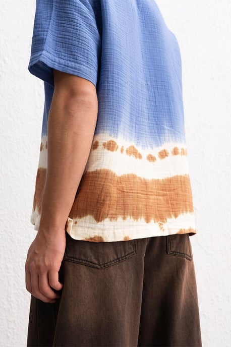 Batik Kurzarm-Hemd mit Knopfleiste - Image 6