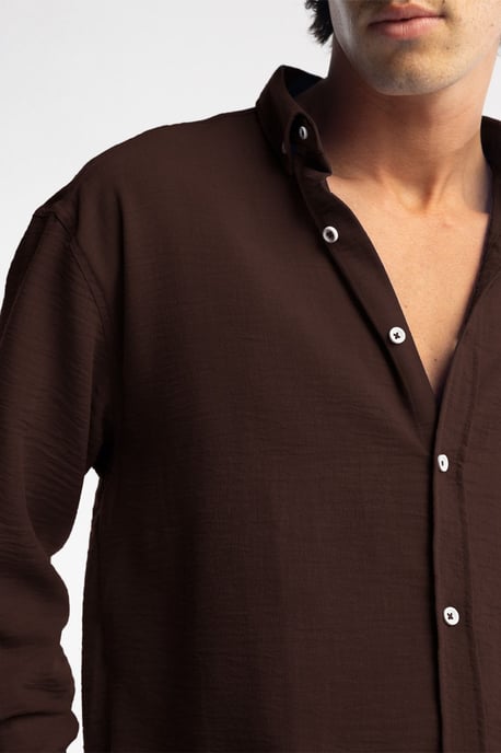 Übergroßes Button-Up Langarmhemd - Image 3