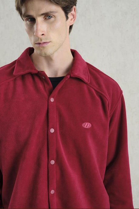 Übergroßes Plüschshirt mit Druckknopfverschluss - Image 3