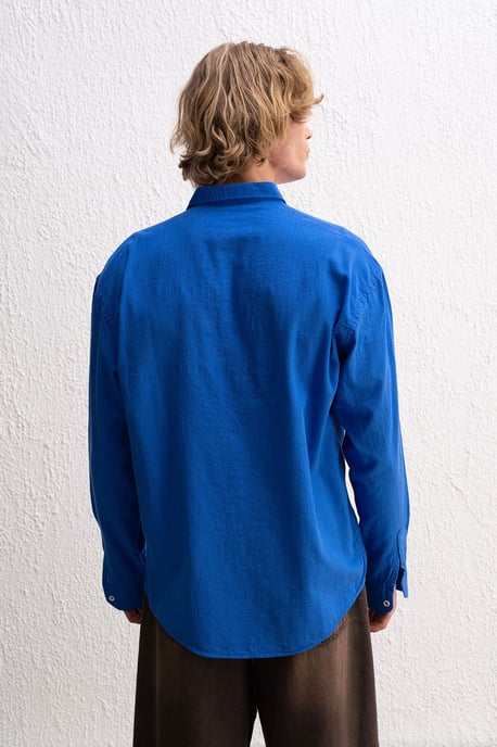 Baumwoll Übergröße Hemdbluse - Image 3