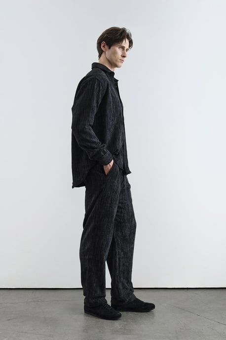 Samt Oversized Button-Up Hemd - Image 3